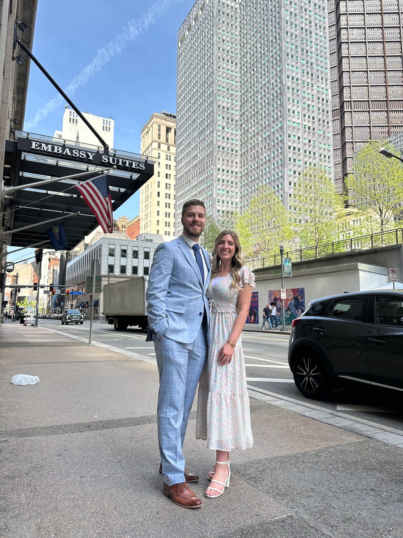 Pastors Jordan and Ashleigh Seery in downtown Pittsburgh
